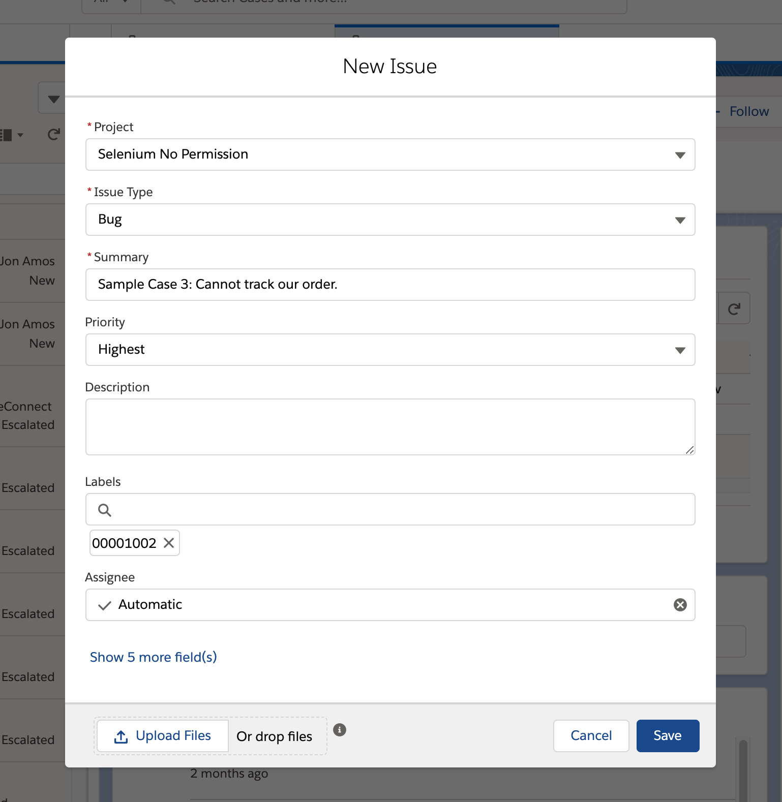 zAgileConnect Create Issue Lightning Web Component